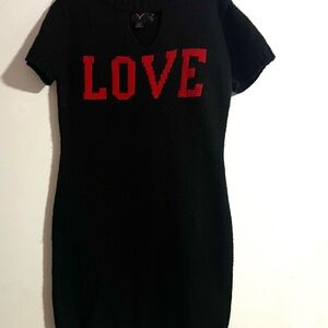 Black and Red Kids Casual Dress